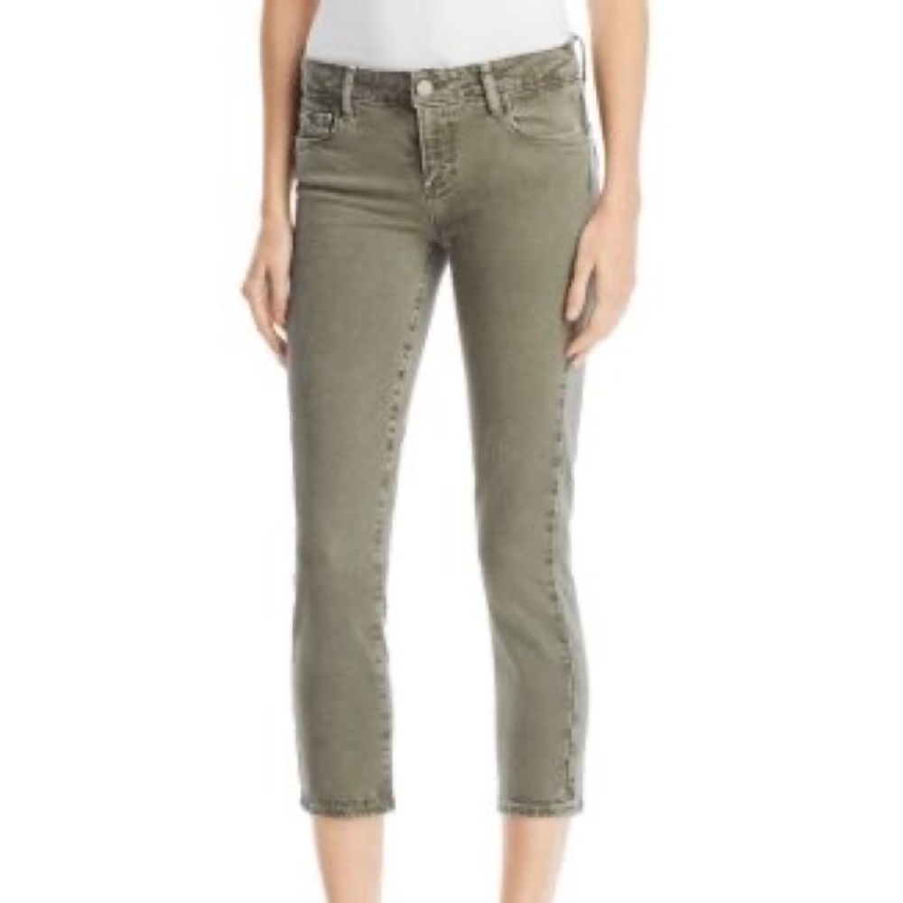 NWT Paige Skyline Skinny Cropped 28 Sage green